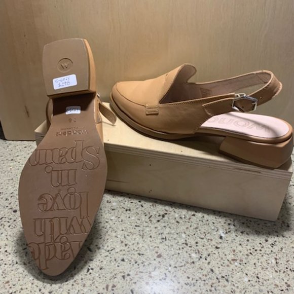 Wonder Sling Back Flats Size 36 Tan - Picture 11 of 12